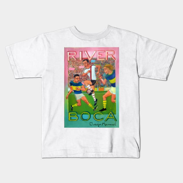 River Boca IV, 2012, by Diego Manuel Kids T-Shirt by diegomanuel